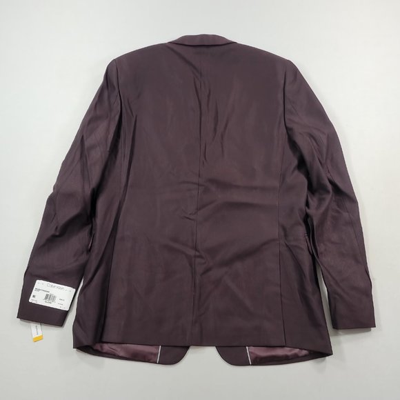 Calvin Klein Burgundy Skinny-Fit Stretch Sport Coa - Picture 3 of 6